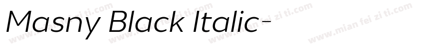 Masny Black Italic字体转换